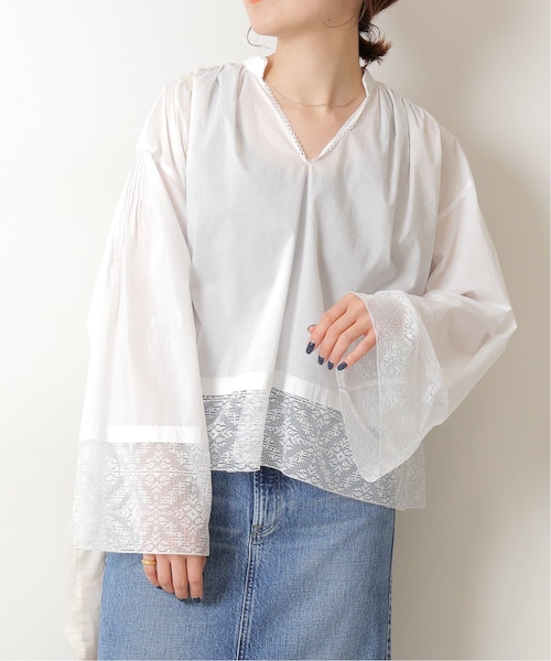 Spick & Span（スピックアンドスパン）の「≪予約≫レースヴィンテージライクブラウス（その他・ホワイト/フリー）」の9枚目の写真