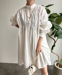 DouDou | 【WEB限定】イレギュラーギャザーチュニックワンピース(ワンピース/ドレス)