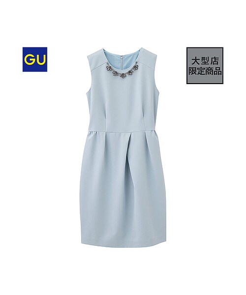 Gu ジーユー の Gu ビジューワンピース ノースリーブ ワンピース ドレス Wear