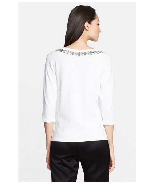 St. John（セントジョン）の「St. John Collection Beaded Neck Compressed Stretch