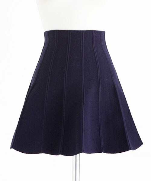 DHOLIC（ディーホリック）の「ジッパーニットフレアスカート（スカート・レディース・ブラック/アイボリー/ブルーパープル・free）」の3枚目の写真