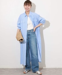 JOURNAL STANDARD relume（ジャーナルスタンダード　レリューム）の「《予約》コットンストライプスシャツワンピース（ワンピース/ドレス）」