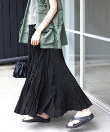 SLOBE IENA（スローブイエナ）の「《予約》コットンボイルクリンクルフレアスカート（その他）」
