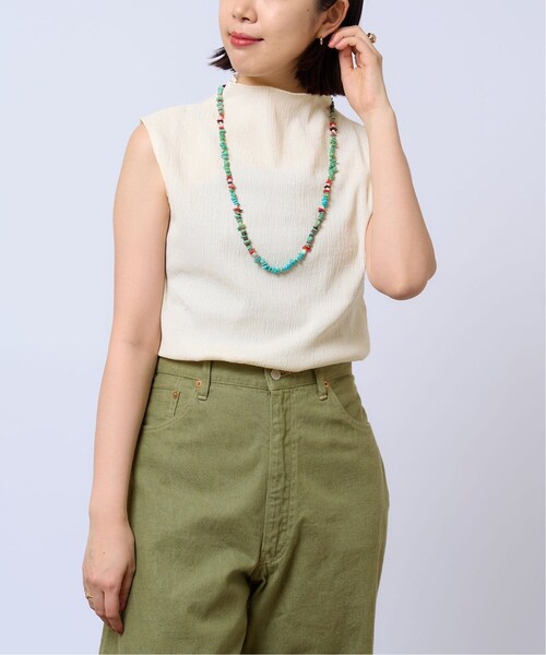 IENA LA BOUCLE - IENA LA BOUCLE 楊柳カットハイネックプルオーバー ブラック IENA（イエナ）の「《予約》IENA LA BOUCLE 楊柳カット