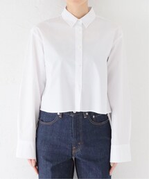 Deuxieme Classe Cropped BD シャツ　ストライプ DEUXIEME CLASSE - 美品 ドゥーズィエムクラス Cropped BD