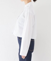 MUSE de Deuxieme Classe / ミューズドゥーズィーエムクラス | 2023SS | Cropped BD シャツ | ホワイト | レディース MUSE de Deuxieme classe（ミューズデドゥーズィエムクラス）の
