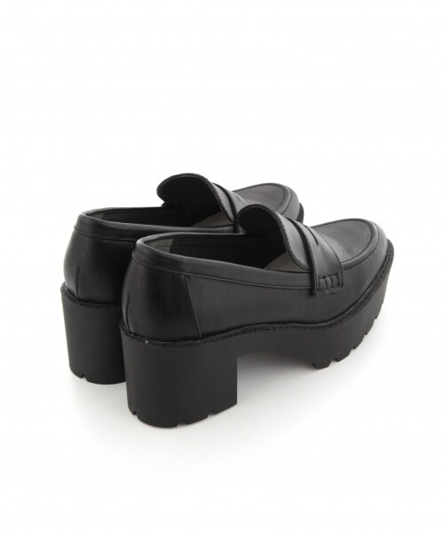 LOWRYS FARM（ローリーズファーム）の「ヒールローファー（シューズ・レディース・ホワイト/ブラック/デニム・Ｍ/Ｌ）」の6枚目の写真