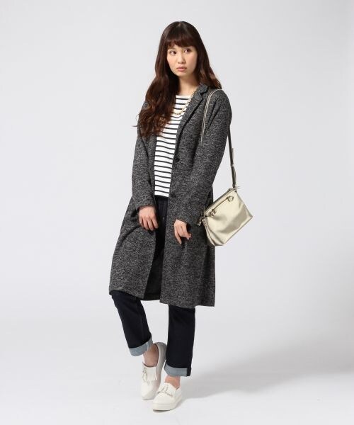 GLOBAL WORK（グローバルワーク）の「ソデカフスボーダープルオーバー８分袖（トップス・レディース・ホワイト×ネイビー05/ホワイト×レッド06/ネイビー×ホワイト88/ネイビー×グリーン89・Ｓ/Ｍ/Ｌ）」の7枚目の写真