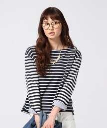 GLOBAL WORK | ソデカフスボーダープルオーバー８分袖(トップス)