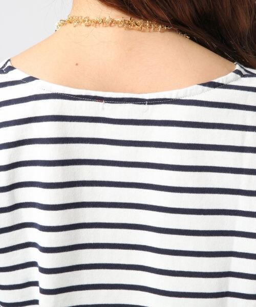 GLOBAL WORK（グローバルワーク）の「ソデカフスボーダープルオーバー８分袖（トップス・レディース・ホワイト×ネイビー05/ホワイト×レッド06/ネイビー×ホワイト88/ネイビー×グリーン89・Ｓ/Ｍ/Ｌ）」の17枚目の写真