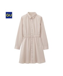 GU | （GU）シャツワンピース（長袖）(ワンピース/ドレス)