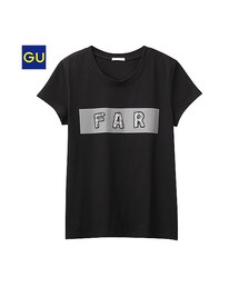 GU | （GU）グラフィックＴ（ロゴ・半袖）(トップス)