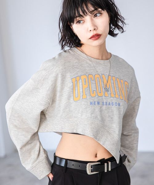 PAGEBOY(ページボーイ)の「カレッジショートスウェット(トップス・レディース・ブラック09/オートミール50/マスタード65・F)」の9枚目の写真