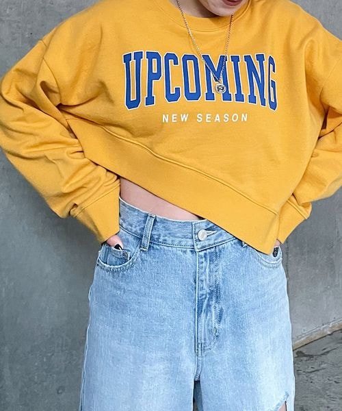 PAGEBOY(ページボーイ)の「カレッジショートスウェット(トップス・レディース・ブラック09/オートミール50/マスタード65・F)」の12枚目の写真