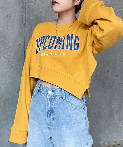 PAGEBOY(ページボーイ)の「カレッジショートスウェット(トップス・レディース・ブラック09/オートミール50/マスタード65・F)」の11枚目の写真