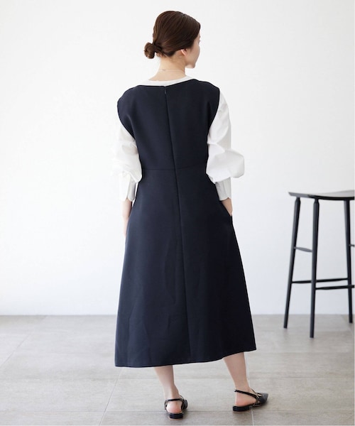 IENA（イエナ）の「《追加予約》＆NAVY カーブネックワンピース
