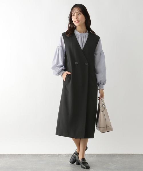 GLOBAL WORK【新品】イージーケア2WAYジレ GLOBAL WORK（グローバルワーク）の「イージーケア2WAYジレ