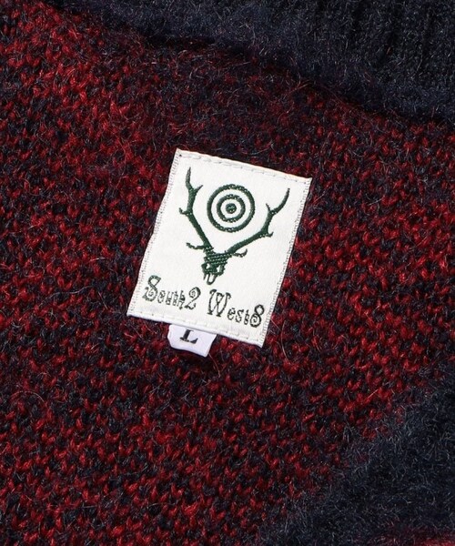 South2 West8（サウスツーウェストエイト）の「LOOSE FIT V NECK SWEATER-SKULL&TARGET（トップス・マスタード/ネイビー・M）」の3枚目の写真