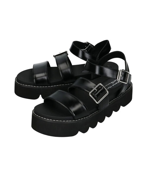 earth music&ecology（アースミュージックアンドエコロジー）の「ORientalTRaffic 厚底ストラップサンダル（シューズ・ホワイト/ブラック・S/M/L）」の13枚目の写真