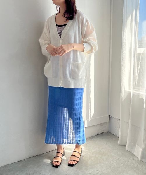 LOWRYS FARM（ローリーズファーム）の「シアーラメタイトスカート（スカート・レディース・アイボリー08/ブラック09/ブルー85・FREE）」の6枚目の写真