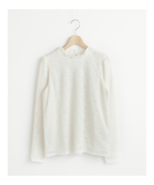 MAJESTIC LEGON（マジェスティックレゴン）の「Jフリルレースプルオーバー（トップス・レディース・アイボリー/オフ/ブラック・Free）」の6枚目の写真