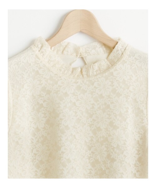 MAJESTIC LEGON（マジェスティックレゴン）の「Jフリルレースプルオーバー（トップス・レディース・アイボリー/オフ/ブラック・Free）」の2枚目の写真