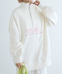 w closet（ダブルクローゼット）の「★先行予約★ハーフジップ刺繍入りスウェット【3月中旬入荷】（その他・レディース）」