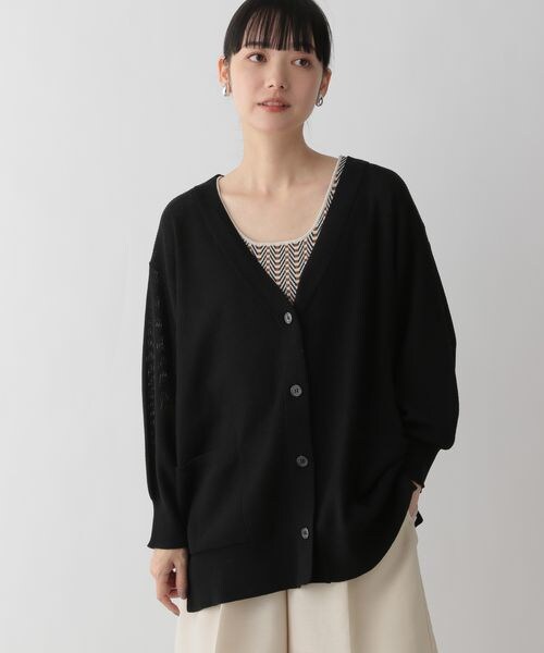 LOWRYS FARM（ローリーズファーム）の「ハイゲージミドルカーディガンロングスリーブ（トップス・アイボリー08/ブラック09/グリーン72/ブルー85・FREE）」の19枚目の写真