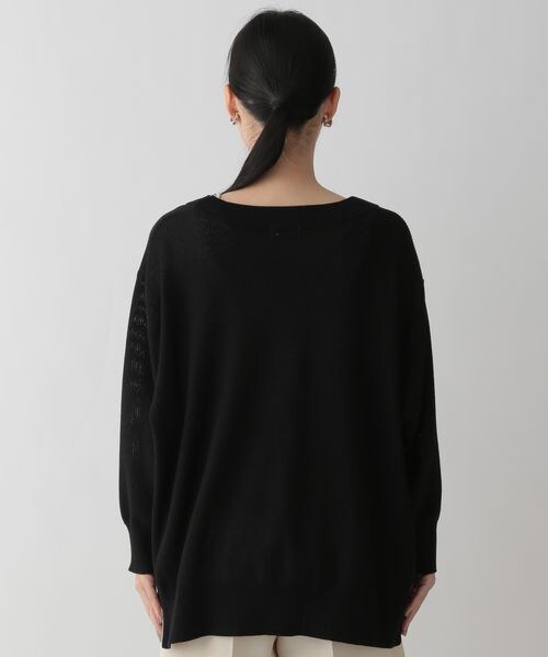 LOWRYS FARM（ローリーズファーム）の「ハイゲージミドルカーディガンロングスリーブ（トップス・アイボリー08/ブラック09/グリーン72/ブルー85・FREE）」の22枚目の写真