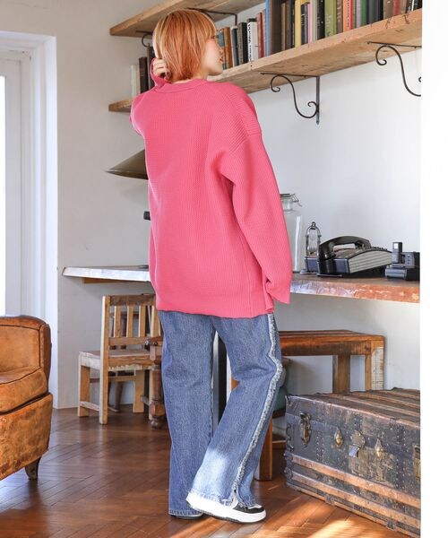 PAGEBOY（ページボーイ）の「ワッフルカラーカーデ（トップス・レディース・ブラック09/ピンク25/グリーン75/ブルー85・FREE）」の16枚目の写真