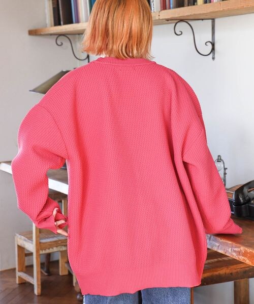 PAGEBOY（ページボーイ）の「ワッフルカラーカーデ（トップス・レディース・ブラック09/ピンク25/グリーン75/ブルー85・FREE）」の18枚目の写真