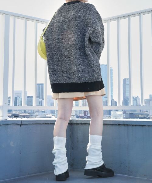 PAGEBOY（ページボーイ）の「ワッフルカラーカーデ（トップス・レディース・ブラック09/ピンク25/グリーン75/ブルー85・FREE）」の6枚目の写真