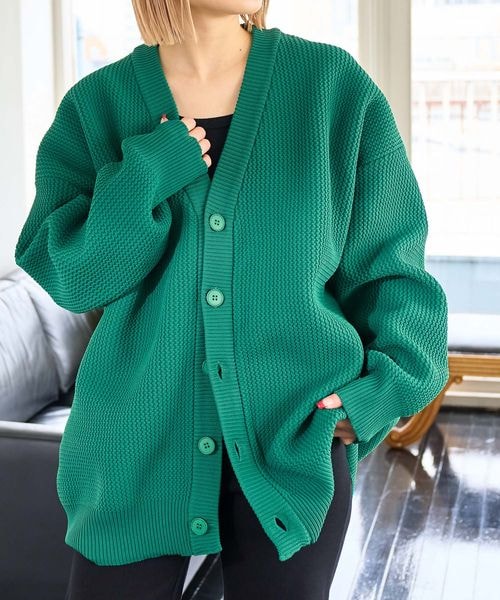 PAGEBOY（ページボーイ）の「ワッフルカラーカーデ（トップス・レディース・ブラック09/ピンク25/グリーン75/ブルー85・FREE）」の19枚目の写真