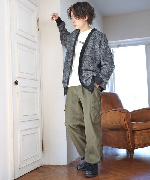 PAGEBOY（ページボーイ）の「ワッフルカラーカーデ（トップス・レディース・ブラック09/ピンク25/グリーン75/ブルー85・FREE）」の11枚目の写真