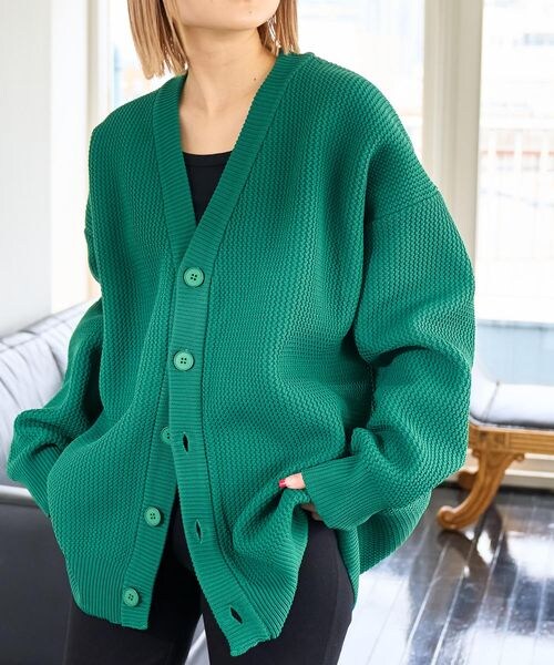 PAGEBOY（ページボーイ）の「ワッフルカラーカーデ（トップス・レディース・ブラック09/ピンク25/グリーン75/ブルー85・FREE）」の20枚目の写真