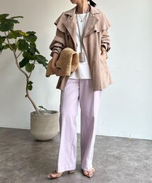 DouDou | 【WEB限定】ポンチョ風ミドル丈コート(ジャケット/アウター)