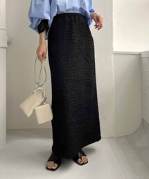 CAPRICIEUX LE'MAGE ラメスカート　タイトスカート　ストレッチ CAPRICIEUX LE'MAGE（カプリシューレマージュ）の「ラメスカート