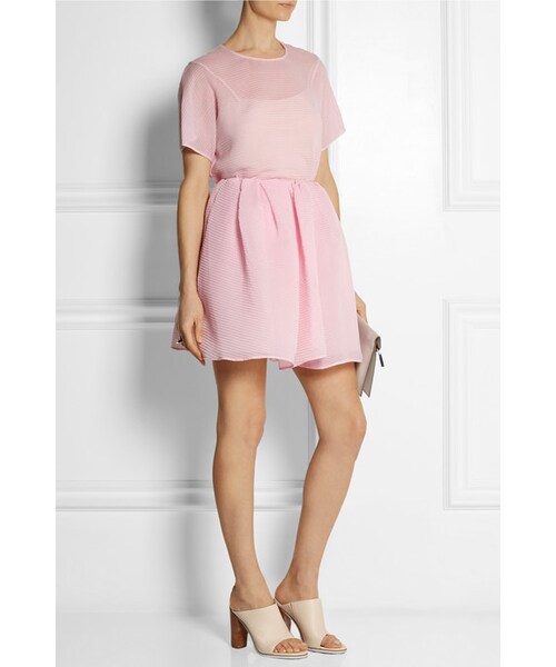 CARVEN（カルヴェン）の「Carven Cotton-blend textured-organza mini skirt（スカート・レディース・Pink・FR36/FR40/FR38/FR42/FR34）」の5枚目の写真
