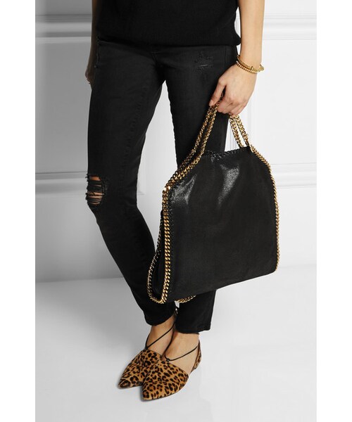 STELLA McCARTNEY（ステラマッカートニー）の「Stella McCartney The Falabella faux brushed-leather shoulder bag（ショルダーバッグ・レディース・Black）」の5枚目の写真