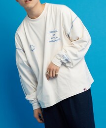 CIAOPANIC TYPY（チャオパニックティピー）の「【S.G.D】ランダム刺繍袖USAコットンBIGロンTee（Tシャツ/カットソー）」