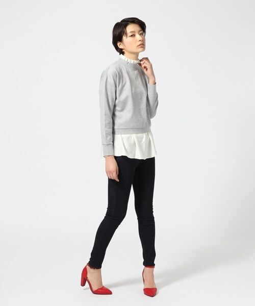 JEANASIS（ジーナシス）の「スソフレアハイネックプルオーバー（トップス・レディース・ブラック/グレー/ピンク・FREE）」の16枚目の写真