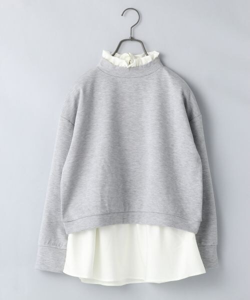 JEANASIS（ジーナシス）の「スソフレアハイネックプルオーバー（トップス・レディース・ブラック/グレー/ピンク・FREE）」の2枚目の写真