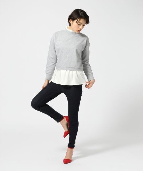 JEANASIS（ジーナシス）の「スソフレアハイネックプルオーバー（トップス・レディース・ブラック/グレー/ピンク・FREE）」の14枚目の写真