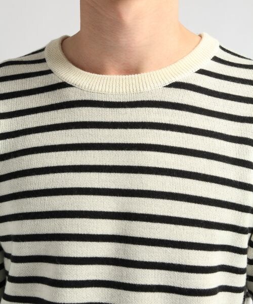 HARE（ハレ）の「リバーシブルボーダーニット（トップス・メンズ・オフホワイト/グレー/イエロー・Ｓ/Ｍ/Ｌ）」の13枚目の写真