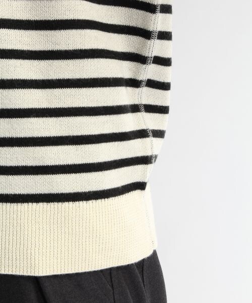 HARE（ハレ）の「リバーシブルボーダーニット（トップス・メンズ・オフホワイト/グレー/イエロー・Ｓ/Ｍ/Ｌ）」の17枚目の写真