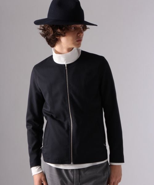 HARE（ハレ）の「【先行予約】ノーカラージップブルゾン（ジャケット/アウター・メンズ・グレー/ネイビー/ダークネイビー・Ｓ/Ｍ/Ｌ）」の2枚目の写真