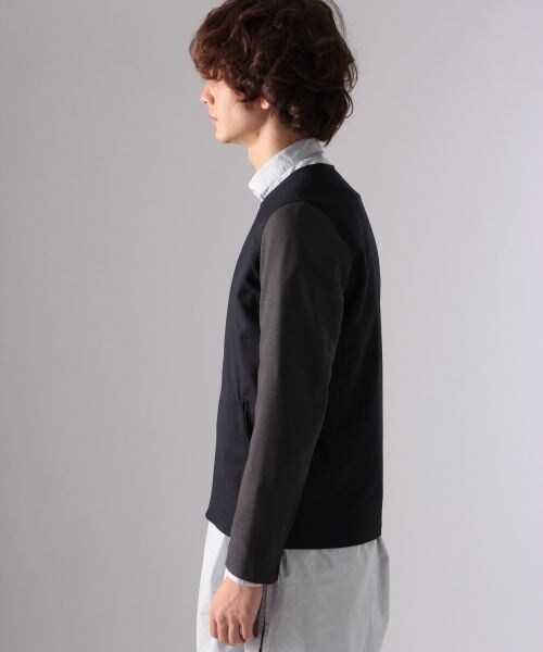 HARE（ハレ）の「【先行予約】ノーカラージップブルゾン（ジャケット/アウター・メンズ・グレー/ネイビー/ダークネイビー・Ｓ/Ｍ/Ｌ）」の5枚目の写真