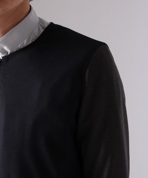 HARE（ハレ）の「【先行予約】ノーカラージップブルゾン（ジャケット/アウター・メンズ・グレー/ネイビー/ダークネイビー・Ｓ/Ｍ/Ｌ）」の8枚目の写真