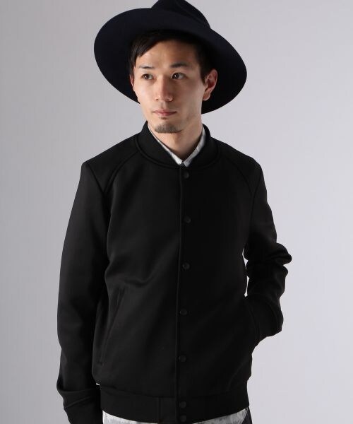 HARE（ハレ）の「【先行予約】ポンチスタジャン（ジャケット/アウター・メンズ・オフホワイト/ブラック/ネイビー・Ｓ/Ｍ/Ｌ）」の4枚目の写真