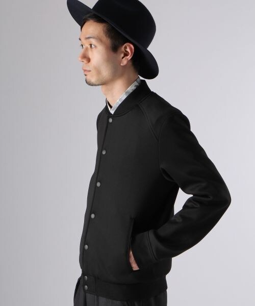 HARE（ハレ）の「【先行予約】ポンチスタジャン（ジャケット/アウター・メンズ・オフホワイト/ブラック/ネイビー・Ｓ/Ｍ/Ｌ）」の5枚目の写真